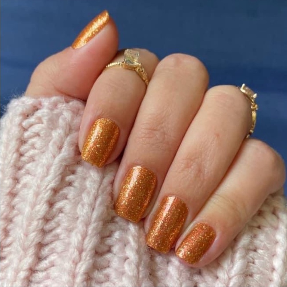 *Retired* Color Street: Coming in Hot | Orange Copper Gold Fall Metallic Glitter